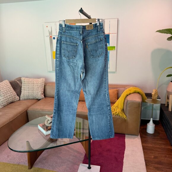 Vintage Levi's Orange Tab 25035 0214 Light Wash High Waisted Ankle Crop Jeans 27 - Picture 4 of 6